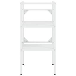 Berkfield Home Bathroom Washbasin Frame with Built-in Basin White Iron - thumbnail 4