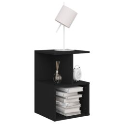 Berkfield Home Bedside Cabinets 2 pcs Black 35x35x55 cm Engineered Wood - Size: 35 x 35 x 55 cm - thumbnail 3