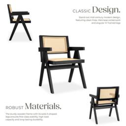 tectake Dining Chair Lizzy Set Of 6 - Black - Size: 6 Pack - thumbnail 3