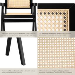 tectake Dining Chair Lizzy Set Of 6 - Black - Size: 6 Pack - thumbnail 5