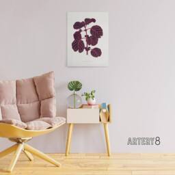 "Artery8 AF Lydon B Fawcett Pink Achyranthes Verschaffeltii Canvas Art Print in White - Size: W12"" x H16""" - thumbnail 3