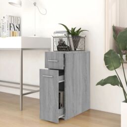 Berkfield Home Apothecary Cabinet Grey Sonoma 20x45.5x60 cm Engineered Wood - thumbnail 3