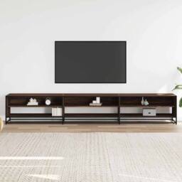 Berkfield Home TV Cabinet Brown Oak 270x40x46 cm Engineered Wood - Size: 270 x 40 x 46 cm - thumbnail 3