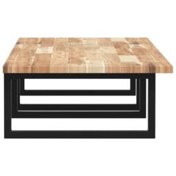 Berkfield Home Elegant Basin Shelf Wall Mounted Steel & Solid Wood Acacia in Brown - thumbnail 5