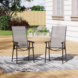 Living and Home 2 - Person 105Cm Long Dining Bistro Set in Black - thumbnail 2