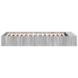 Berkfield Home Bed Frame without Mattress Grey Sonoma 75x190 cm Small Single - thumbnail 5