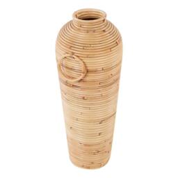 Wyld and Coco Handwoven Rattan Vase 50 cm Natural Boho Rustic Home Decor - thumbnail 5