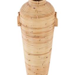 Wyld and Coco Handwoven Rattan Vase 50 cm Natural Boho Rustic Home Decor - thumbnail 2