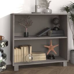 Berkfield Home Sideboard HAMAR Light Grey 85x35x80 cm Solid Wood Pine - Size: 85 x 35 x 80 cm