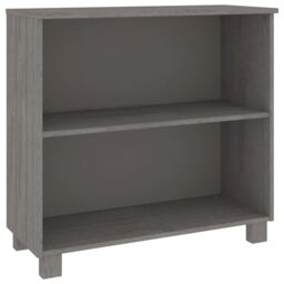 Berkfield Home Sideboard HAMAR Light Grey 85x35x80 cm Solid Wood Pine - Size: 85 x 35 x 80 cm - thumbnail 2