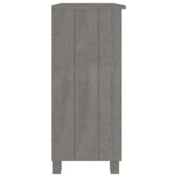 Berkfield Home Sideboard HAMAR Light Grey 85x35x80 cm Solid Wood Pine - Size: 85 x 35 x 80 cm - thumbnail 4
