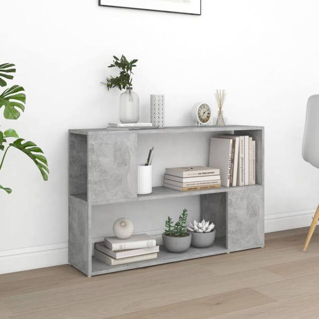 Berkfield Home Book Cabinet Concrete Grey 100x24x63 cm Engineered Wood - Size: 100 x 24 x 63 cm - image 1