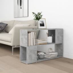 Berkfield Home Book Cabinet Concrete Grey 100x24x63 cm Engineered Wood - Size: 100 x 24 x 63 cm - thumbnail 6