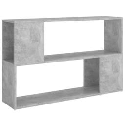 Berkfield Home Book Cabinet Concrete Grey 100x24x63 cm Engineered Wood - Size: 100 x 24 x 63 cm - thumbnail 2
