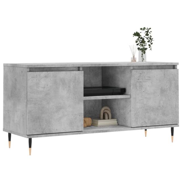 Berkfield Home TV Cabinet Concrete Grey 104x35x50 cm Engineered Wood - Size: 104 x 35 x 50 cm - image 1