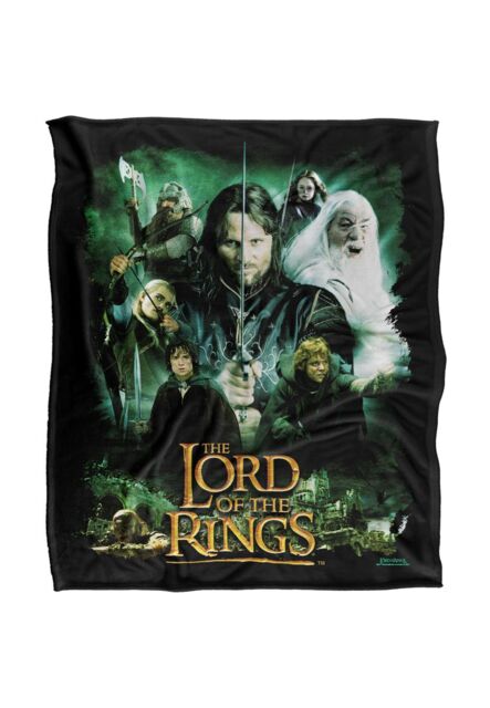 Warner Brothers Lord Of The Rings Officially Licensed Silky Touch Super Soft Throw Blanket 152 x 127 cm in White - image 1