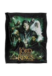 Warner Brothers Lord Of The Rings Officially Licensed Silky Touch Super Soft Throw Blanket 152 x 127 cm in White - thumbnail 1