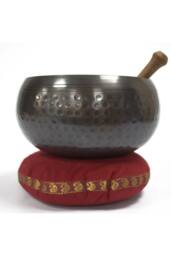 KDMD 11cm Velvet Cushion for Singing Bowls - Secure, Elegant Sound Base in Maroon - thumbnail 6