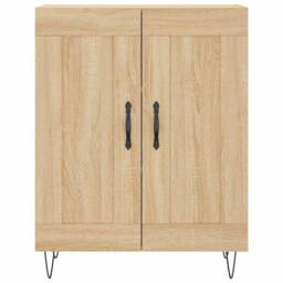 Berkfield Home Highboard Sonoma Oak 69.5x34x180 cm Engineered Wood in Light Oak - thumbnail 8