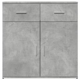 Berkfield Home Sideboard Concrete Grey 79x38x80 cm Engineered Wood - Size: 79 x 38 x 80 cm - thumbnail 5