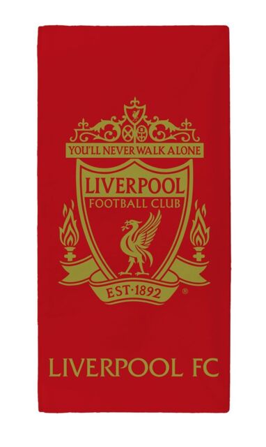 Liverpool FC Red & Gold Towel 70x140cm - Size: 70x140 cm - image 1