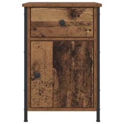 Berkfield Home Bedside Cabinet Old Wood 40x42x60 cm Engineered Wood in Brown - Size: 40 x 42 x 60 cm - thumbnail 6