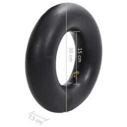 Berkfield Home Wheelbarrow Inner Tubes 2 pcs 13x5.00-6 Rubber in Black - thumbnail 6