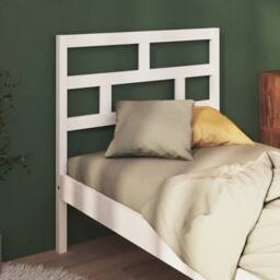 Berkfield Home Bed Headboard White 96x4x100 cm Solid Wood Pine - Size: 96 x 4 x 100 cm - thumbnail 3