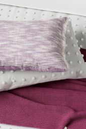 Helena Springfield 'Pom Pom' Knit Throw in Fuchsia - thumbnail 2
