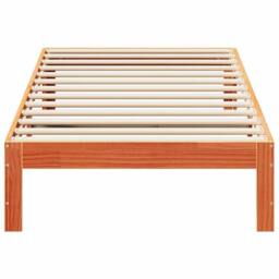 Berkfield Home Durable Bed Frame without Mattress Wax Brown 80x200 cm Solid Wood Pine - thumbnail 5