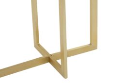 Orsina 3 Tier Walnut Side Tables, Multi-Height Accent Tables With Golden Legs, Decorative Side Tables, Display Tables in Brown - thumbnail 5