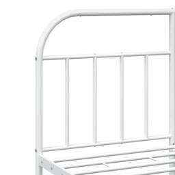 Berkfield Home Metal Bed Frame with Headboard & Footboard White 140x200 cm - thumbnail 9