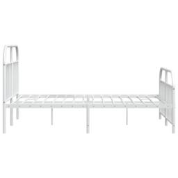 Berkfield Home Metal Bed Frame with Headboard & Footboard White 140x200 cm - thumbnail 7