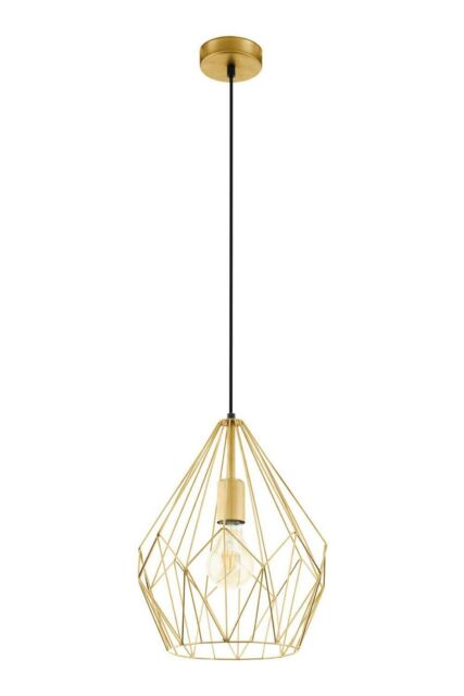 Eglo Carlton Gold Metal 1 Light Ceiling Pendant in Metallic Gold - image 1