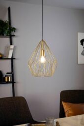 Eglo Carlton Gold Metal 1 Light Ceiling Pendant in Metallic Gold - thumbnail 2