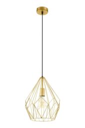 Eglo Carlton Gold Metal 1 Light Ceiling Pendant in Metallic Gold - thumbnail 1