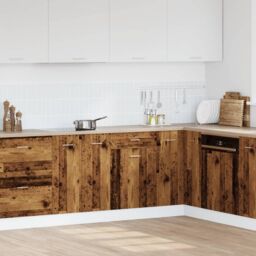 Berkfield Home Drawer Bottom Cabinet Lyon Old Wood 50x46x81.5 cm Engineered Wood in Brown - thumbnail 3