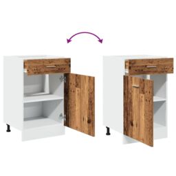 Berkfield Home Drawer Bottom Cabinet Lyon Old Wood 50x46x81.5 cm Engineered Wood in Brown - thumbnail 7