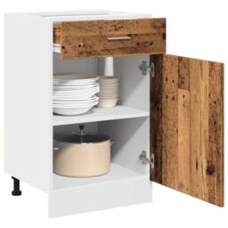 Berkfield Home Drawer Bottom Cabinet Lyon Old Wood 50x46x81.5 cm Engineered Wood in Brown - thumbnail 1