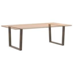 Berkfield Home Modern Dining Table Legs V-Shape 2 pcs Natural Steel 100x(72-73.3 in Brown - thumbnail 8