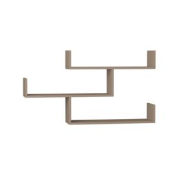 Decortie Tibet' Wall-Mounted Bookcase Display Unit 120cm Wide in Grey - Size: 1 Pack - thumbnail 2