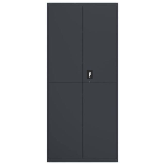 Berkfield Home Durable File Cabinet Anthracite 90x40x200 cm Steel in Dark Grey - Size: 90 x 40 x 200 cm - image 1