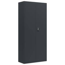 Berkfield Home Durable File Cabinet Anthracite 90x40x200 cm Steel in Dark Grey - Size: 90 x 40 x 200 cm - thumbnail 3