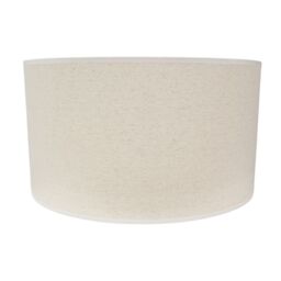 ValueLights Eva Natural Linen Fabric Ceiling Floor Table Large Drum Lamp Shade in White - thumbnail 2