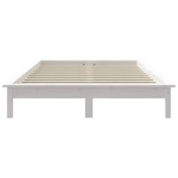 Berkfield Home Beautiful Bed Frame White 140x200 cm Solid Wood Pine - thumbnail 5