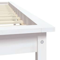 Berkfield Home Beautiful Bed Frame White 140x200 cm Solid Wood Pine - thumbnail 7