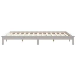Berkfield Home Beautiful Bed Frame White 140x200 cm Solid Wood Pine - thumbnail 6