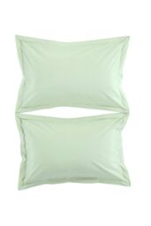 CHRISTY Pure Cotton Percale Oxford Pillowcase Pair in Green