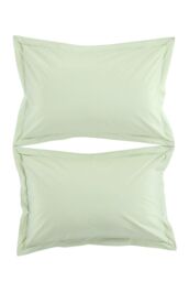 CHRISTY Pure Cotton Percale Oxford Pillowcase Pair in Green - thumbnail 3