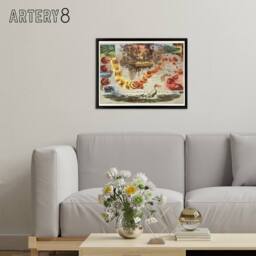 "Artery8 Map Everett 1956 Melville Moby Dick Framed Canvas Wall Art Print - Size: W12"" x H16""" - thumbnail 3